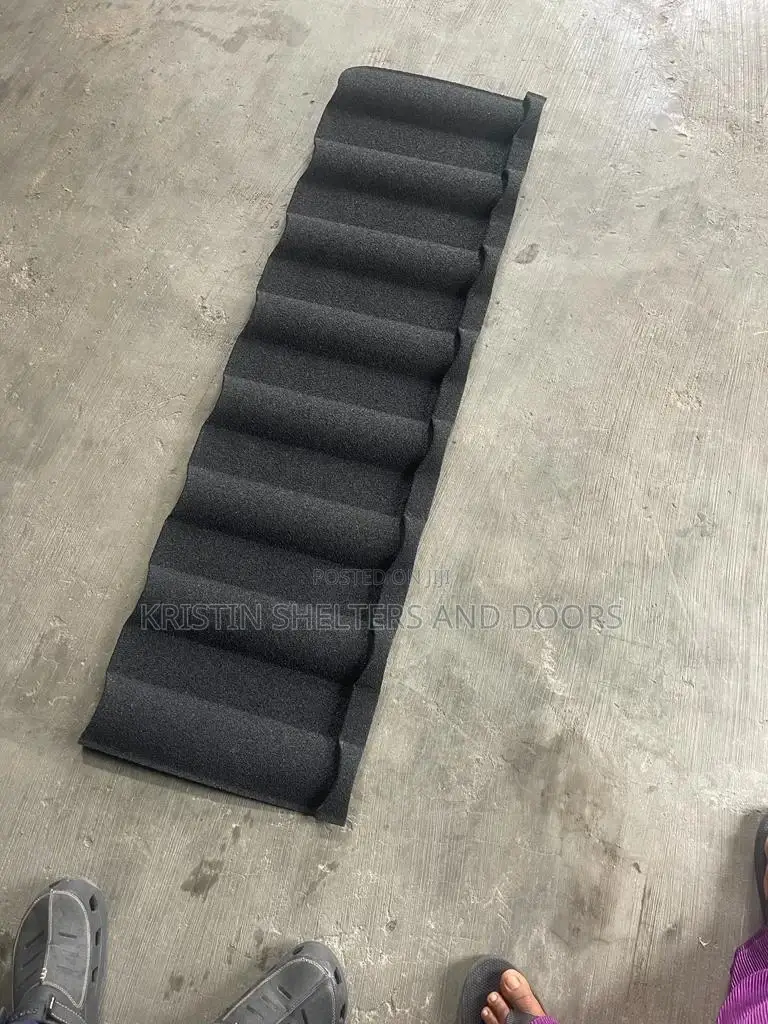 Pure Black Milano Stone Coated Roofing Sheet