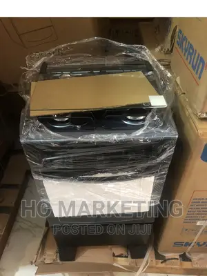 4 Burner Scanfrost Black Gas Cooker