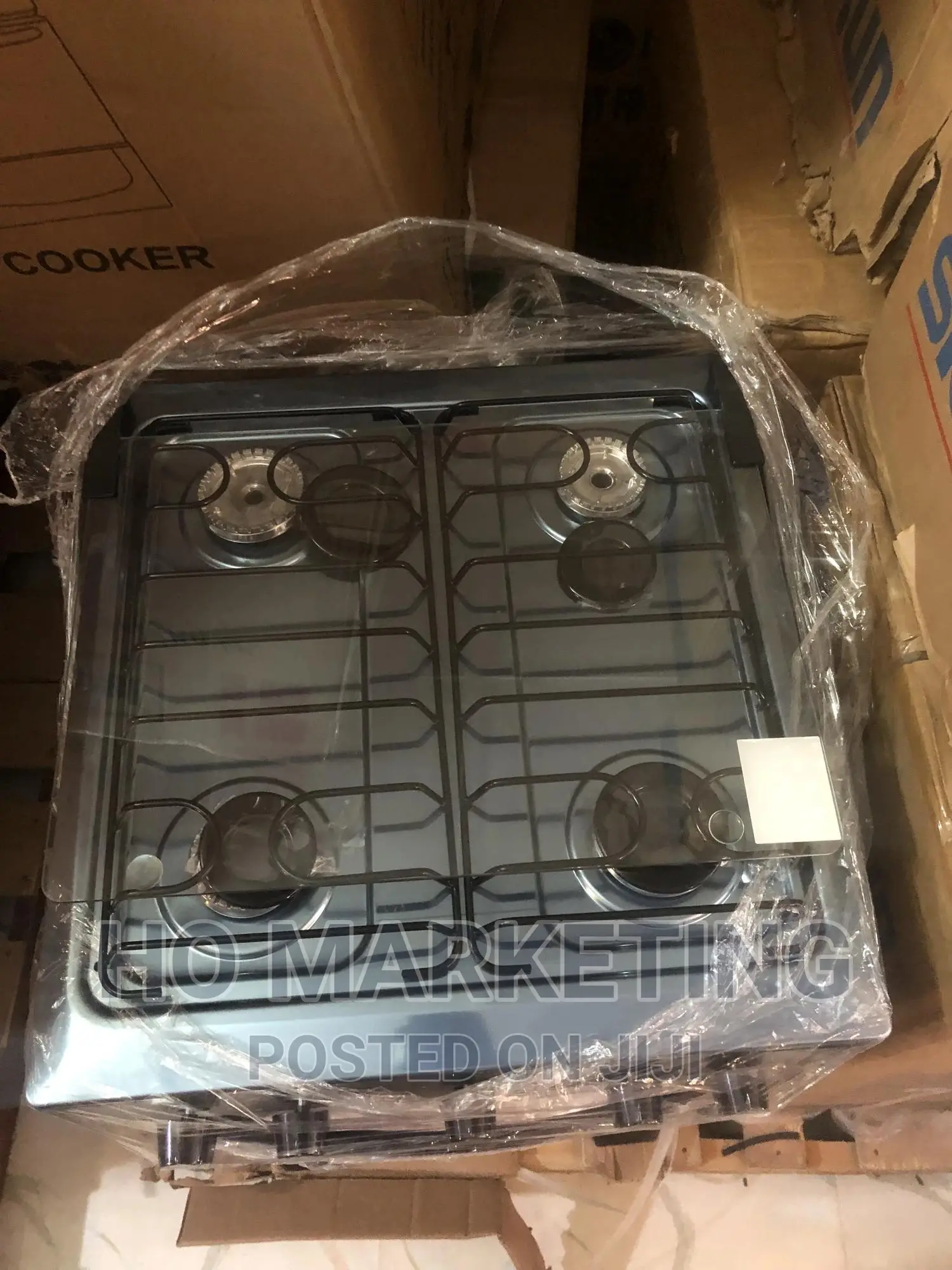 Brand New Black 4 Burner Gas Cooker With Oven