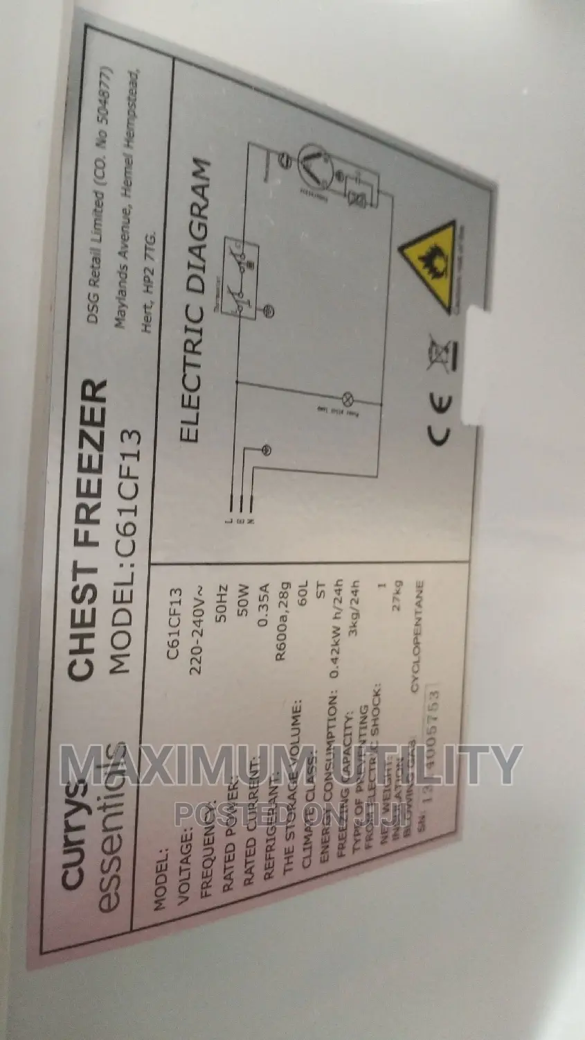 Currys Essentials 60 LTRS Chest Freezer