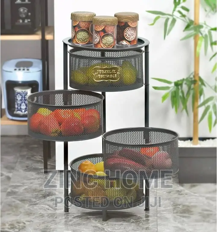 4-Tier Black Storage Container
