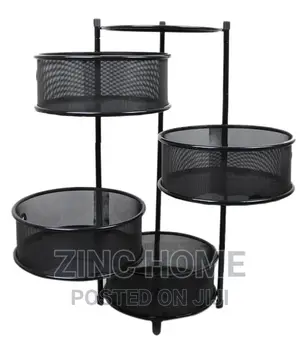 4-Tier Black Storage Container