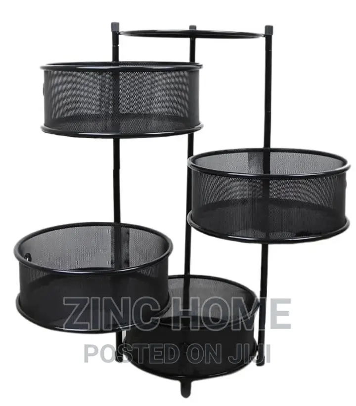 4-Tier Black Storage Container