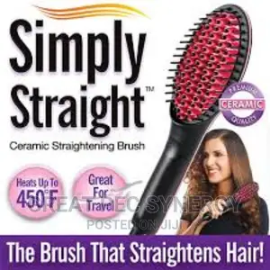 Hair Straightener Brush. Simply Straight.