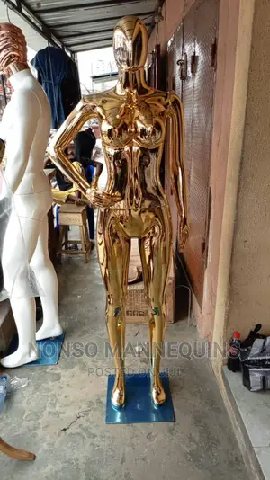 Brand New Female Gold Chrome Size 10 Body Display Mannequin