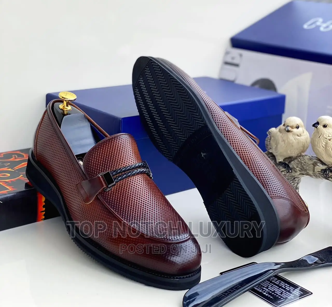 Oggi Men Leather Designer Flat Shoe