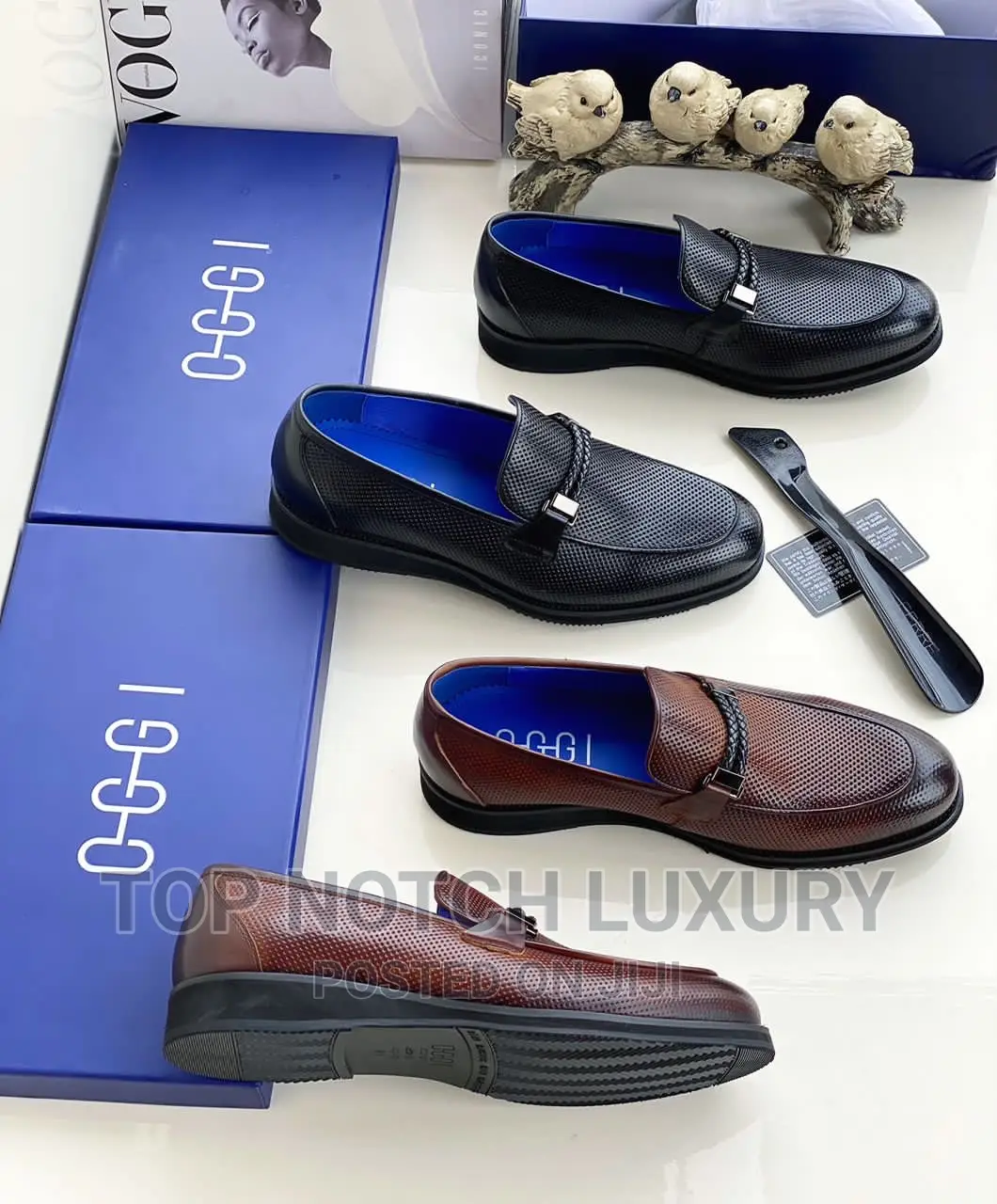 Oggi Men Leather Designer Flat Shoe