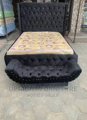 Royal Upholstery Bedframe 4 and Half by 6 With Footrest