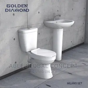 Unique Set Golden Diamond Water Closet