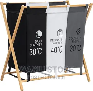 3 Partition 145L Large Laundry Hamper/ Laundry Basket