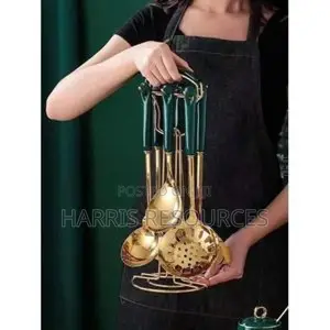 Gold Plated Stainless Steel Cooking Spoons