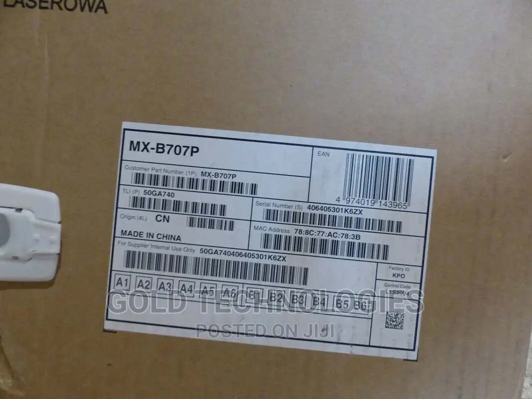 Sharp Mx B707p A3 Multifunctional Laserjet Copier / Printer