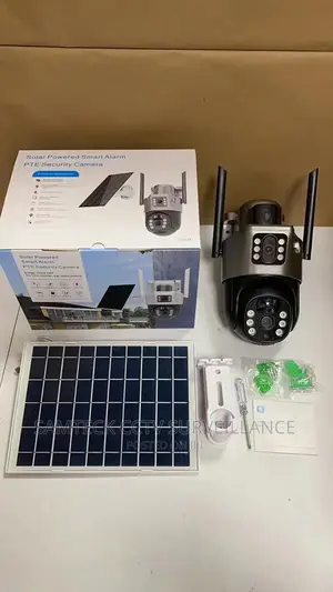 Solar Powered Alarm Pte Security Camera Dual Lens