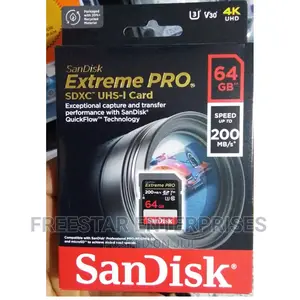 Sandisk 64gb Extreme Pro SDXC Memory Card. Sandisk.
