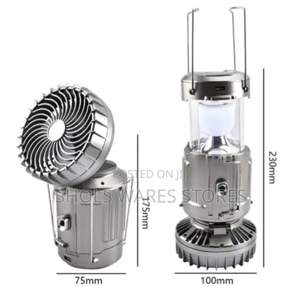 Big Solar Powered Fan and Lamp