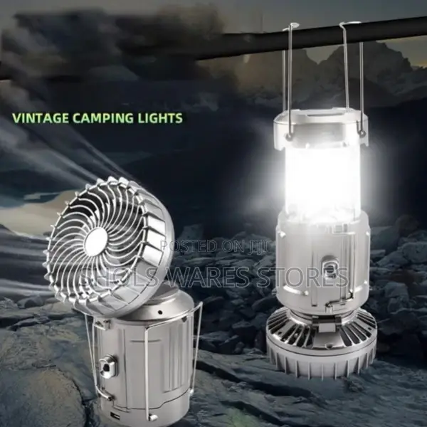 Big Solar Powered Fan and Lamp