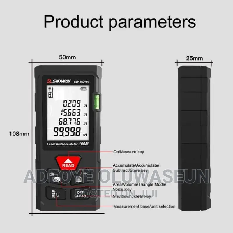 50m SNDWAY Laser Distance Meter