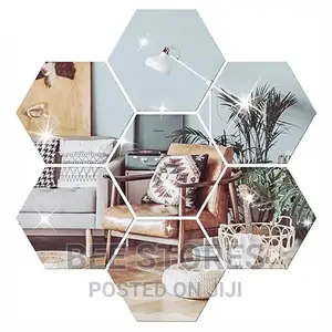 7pcs Hexagon Mirror Sticker