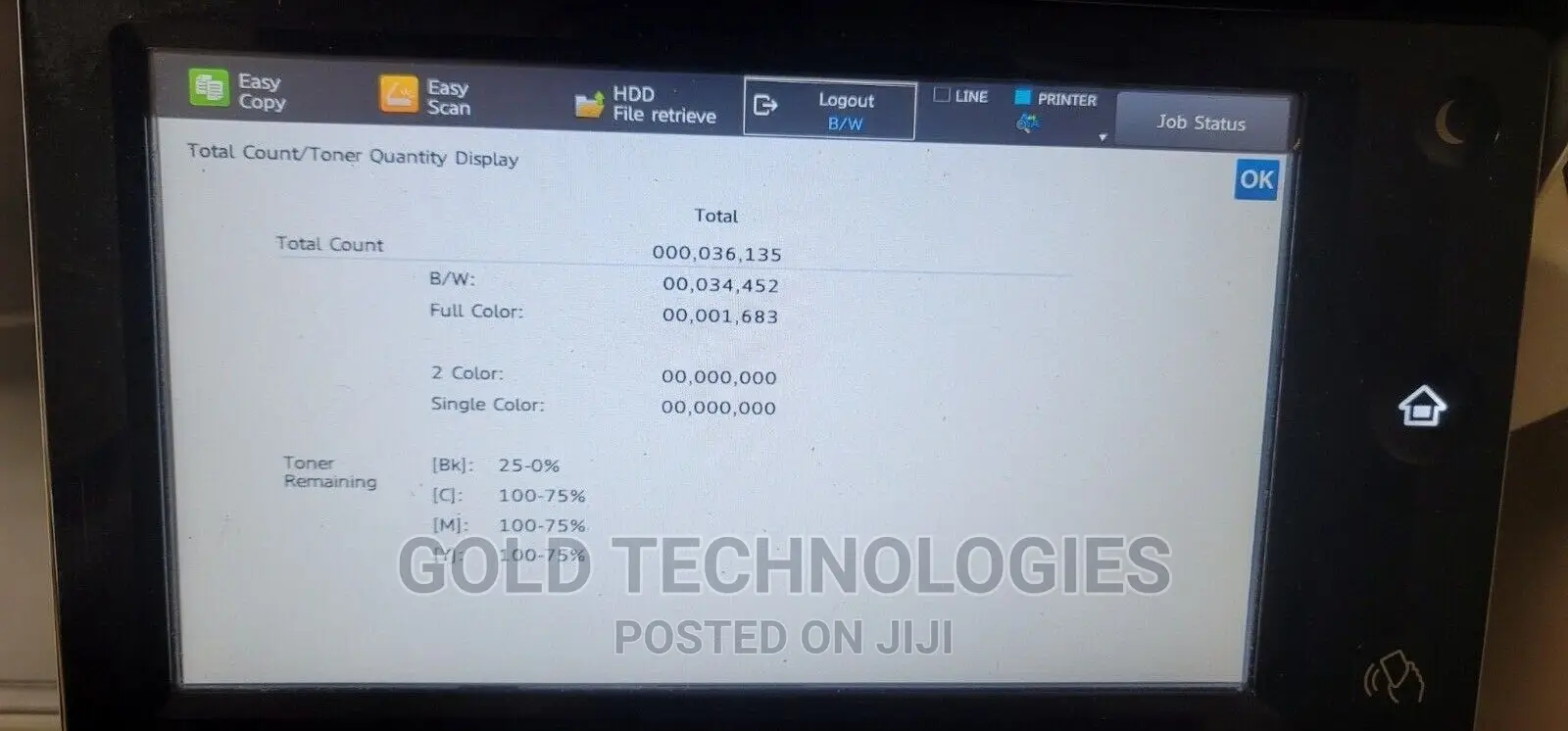 Sharp Mx3071 A3 Color Laserjet Multifunctional Printer