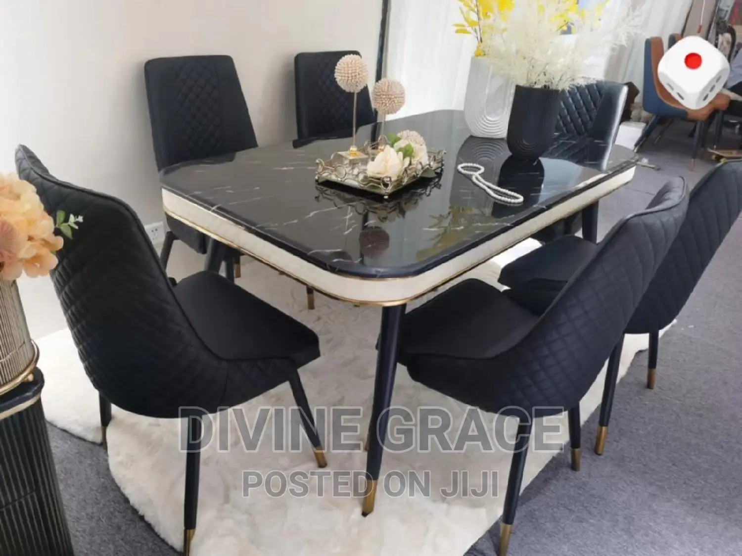 Marble Top Dinning Table With Chairs