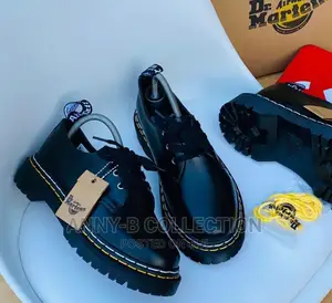 Luxury Dr Martens Balck Leather Shoe