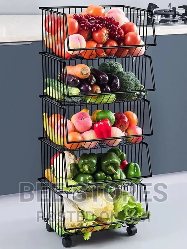 5 Layer Trolley Storage Basket