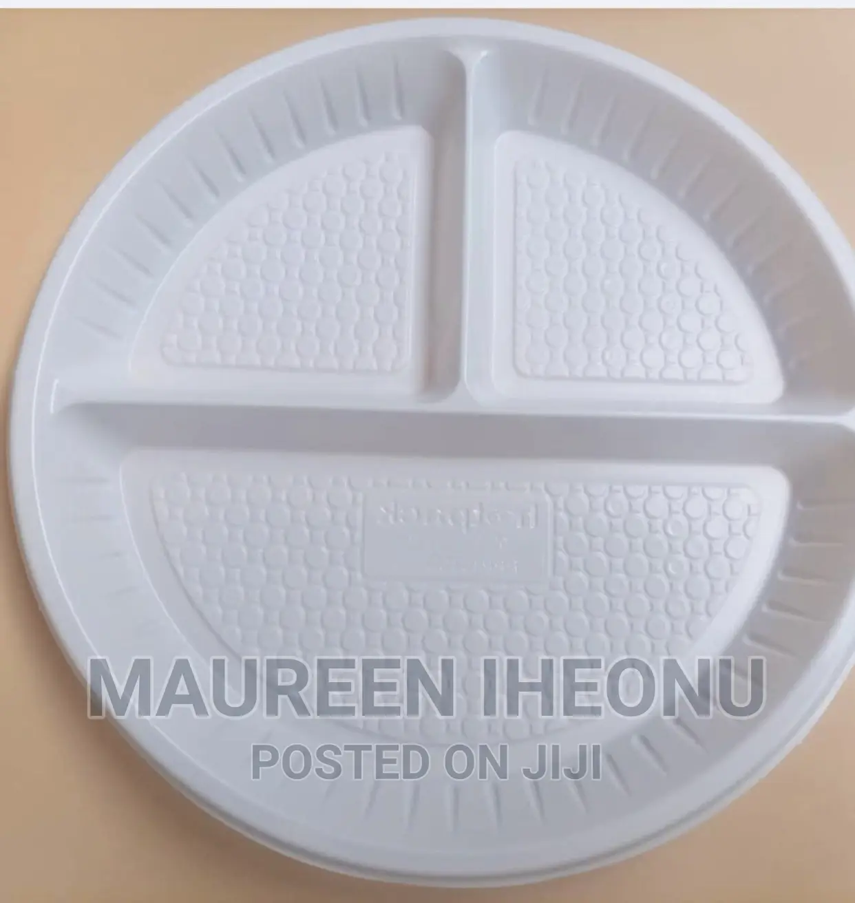 3 Compartment Plate - A Pack of 25pcs