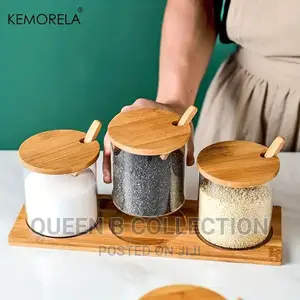 3 in 1 Spice Jar With Bamboo Lid.