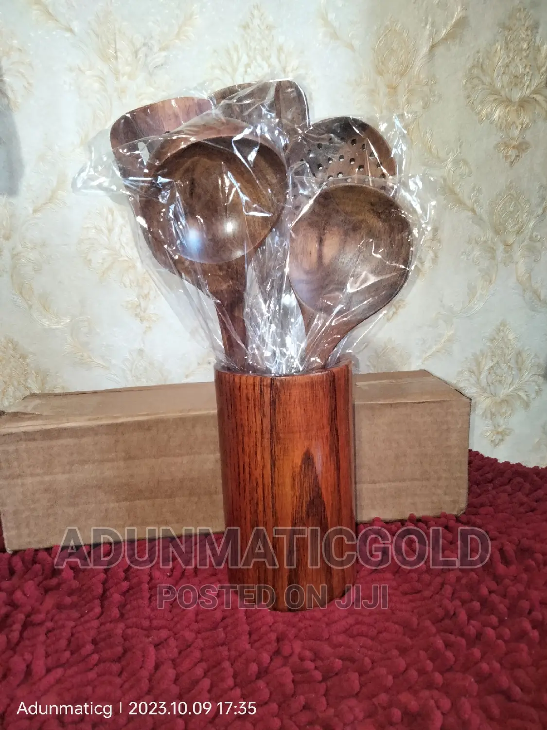 Natural Teak Wooden Cooking Spoon Set