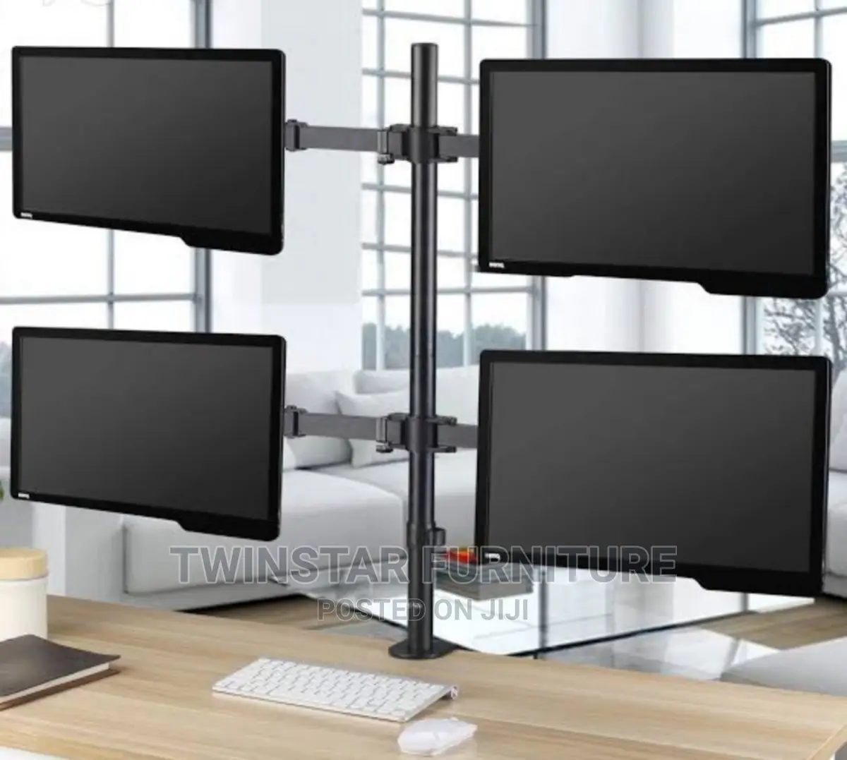 Modern Multi Monitor Desk Mount for LED / LCD