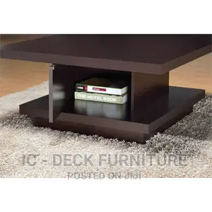 Tbl29 Contempt 30" Square Pedestal Coffee Table W/ Storage