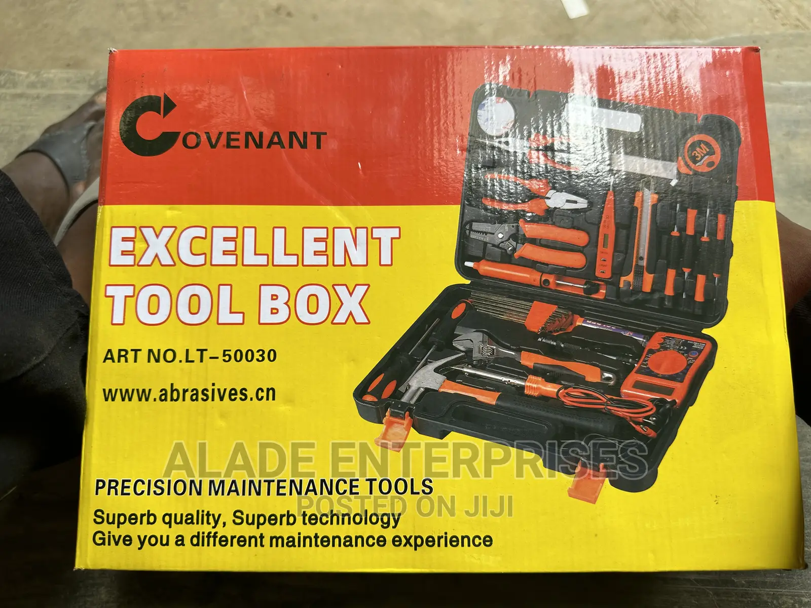 Household Tools Set. Hardware Tool Box. Electrician Tool Kit