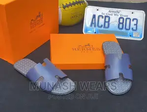 Original Hermes Leather Slipers