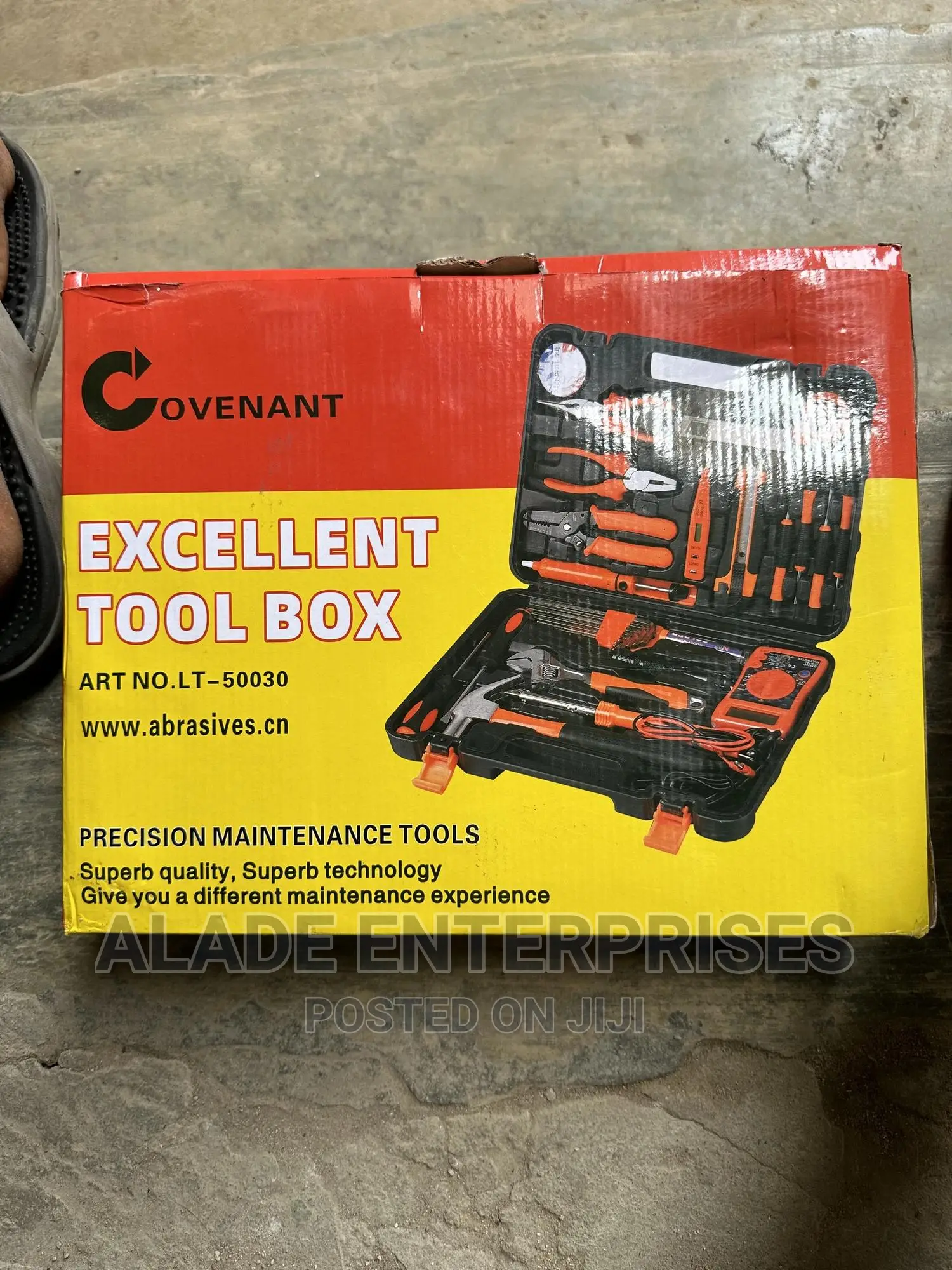 Household Tools Set. Hardware Tool Box. Electrician Tool Kit