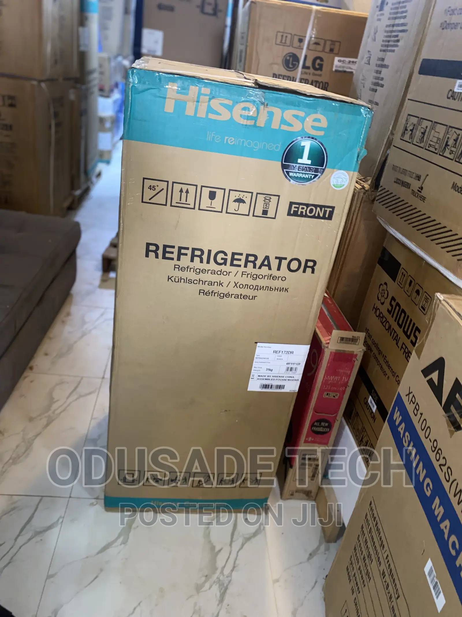 Hisense Ref 172dr Double Door 124L Top Freezer Refrigerator