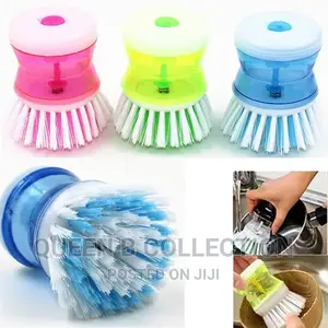 Dish Washer Brush With Soap Press.(12 Pieces)