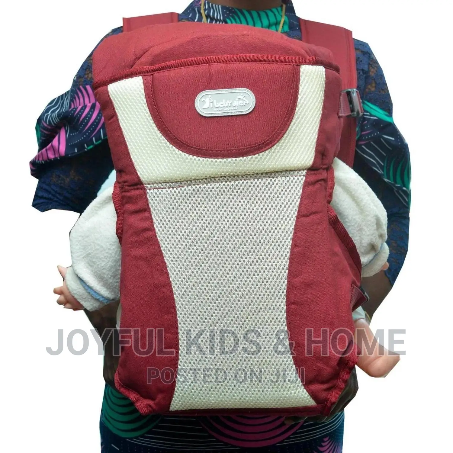 Baby Carrier With Head Cover-Red and Blue