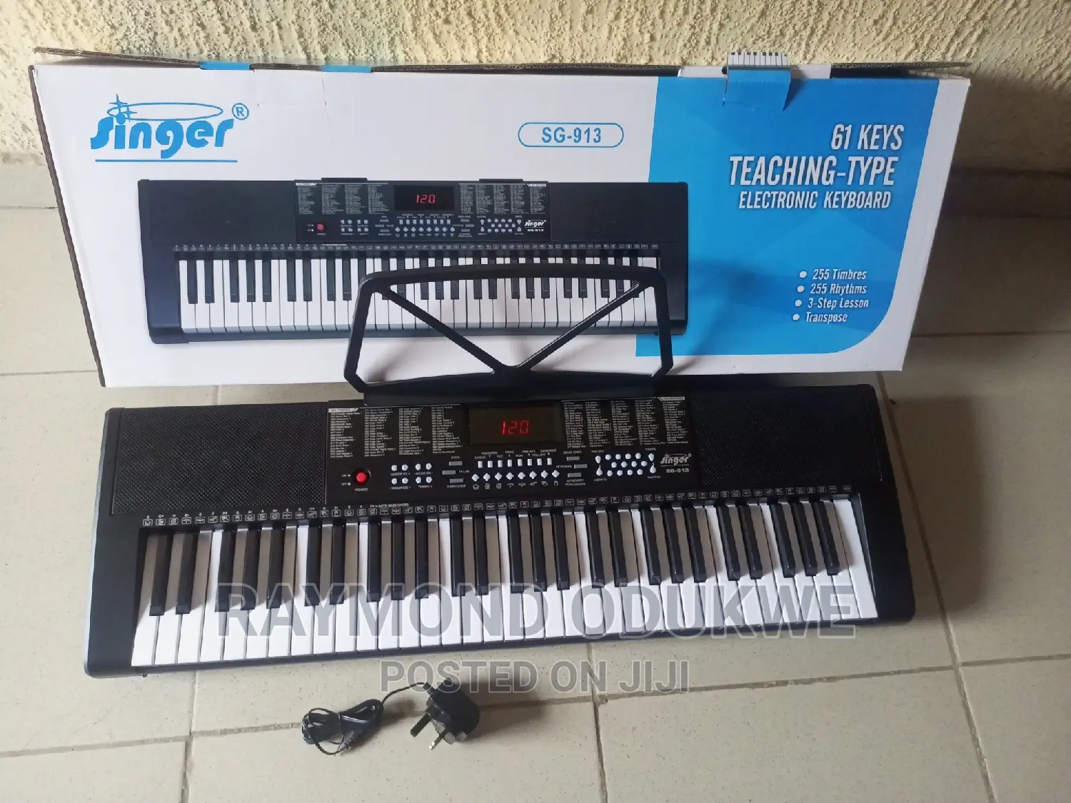 Portable Teaching Type Keyboard Piano With Adapter