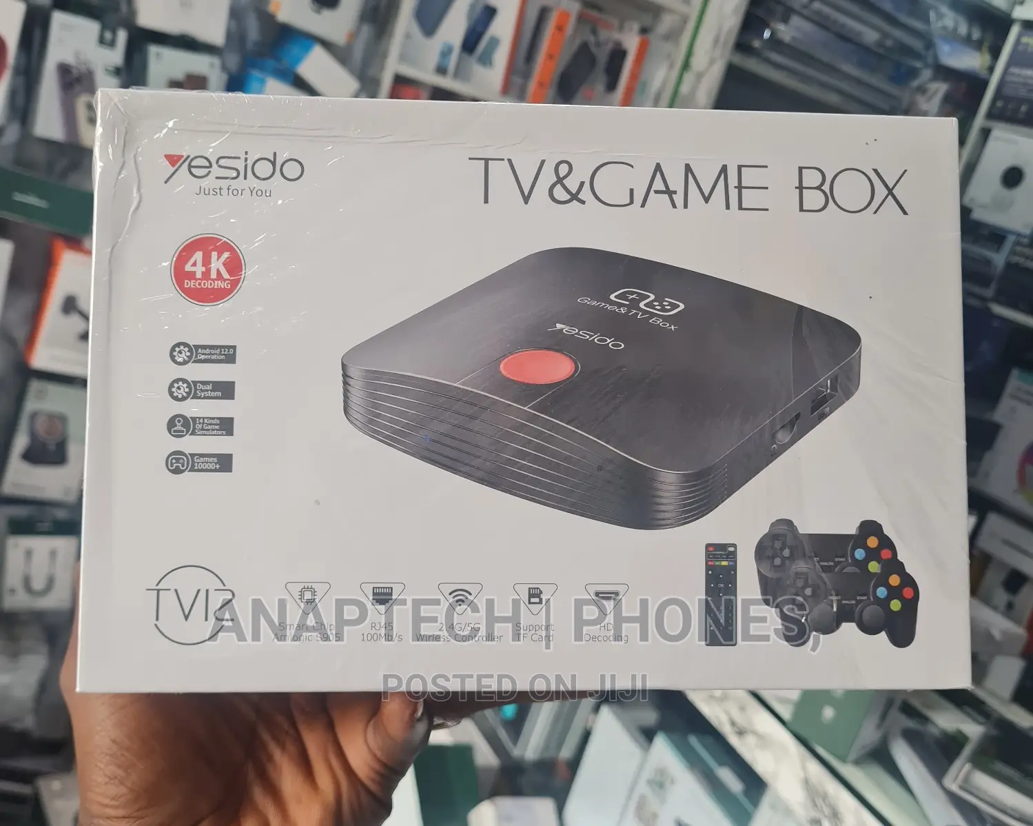 Yesido TV Game Box Decoding Android 12.0 Operation Dual