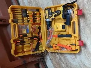 Complete Set of Tools Box and Dewalt Cordless Drill Machine
