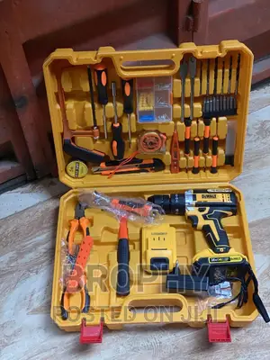 Complete Set of Tools Box and Dewalt Cordless Drill Machine