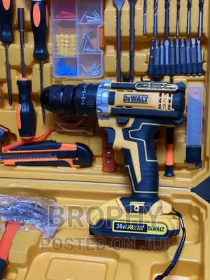 Complete Set of Tools Box and Dewalt Cordless Drill Machine