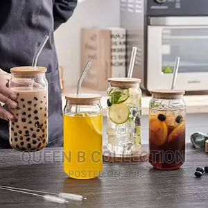 Bamboo Glass With Straw.