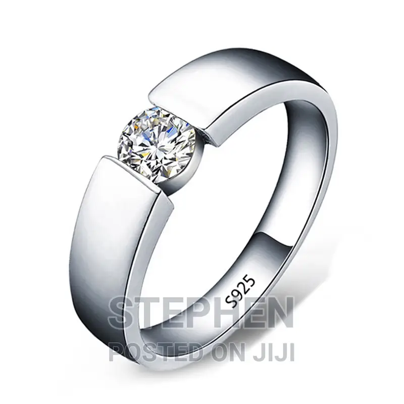 Never Fade White Gold Engagement Silver Ring
