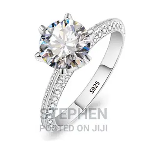 Never Fade White Gold Engagement Silver Ring