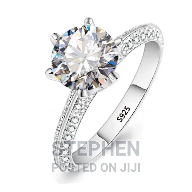 Never Fade White Gold Engagement Silver Ring