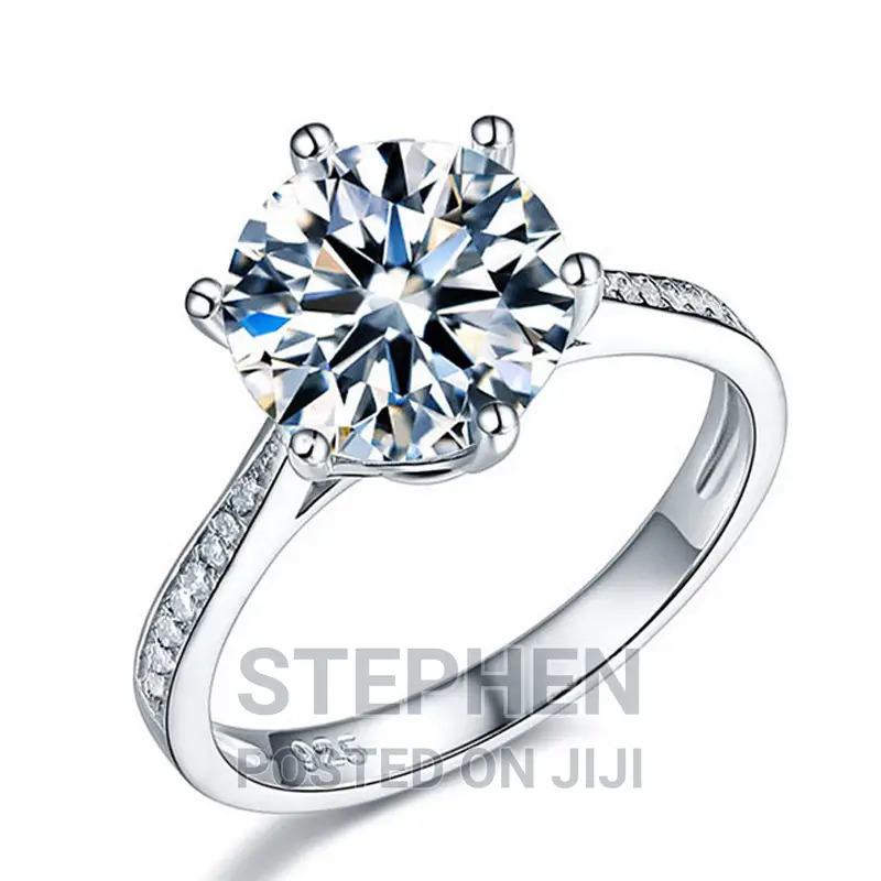 Never Fade White Gold Engagement Silver Ring