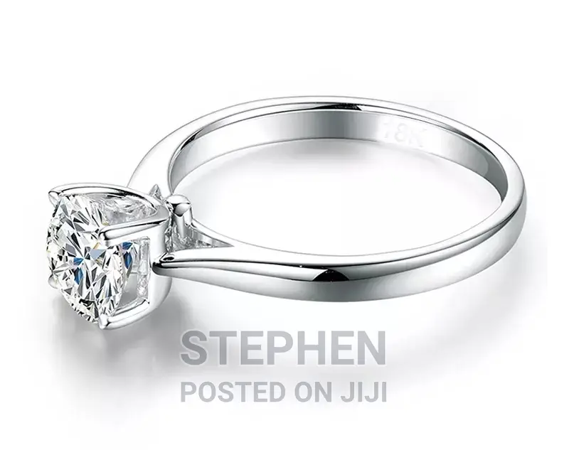 Never Fade White Gold Engagement Silver Ring