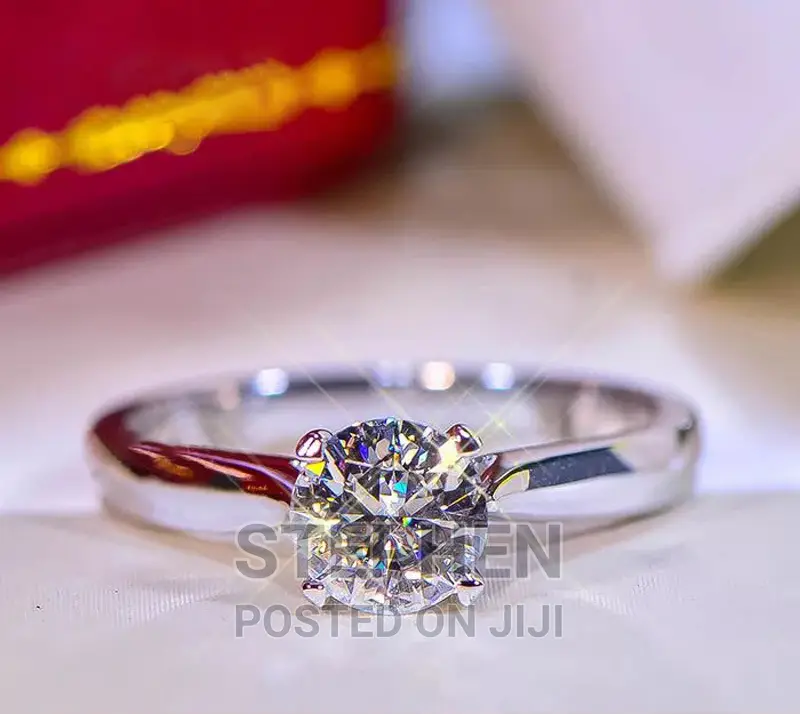Never Fade White Gold Engagement Silver Ring