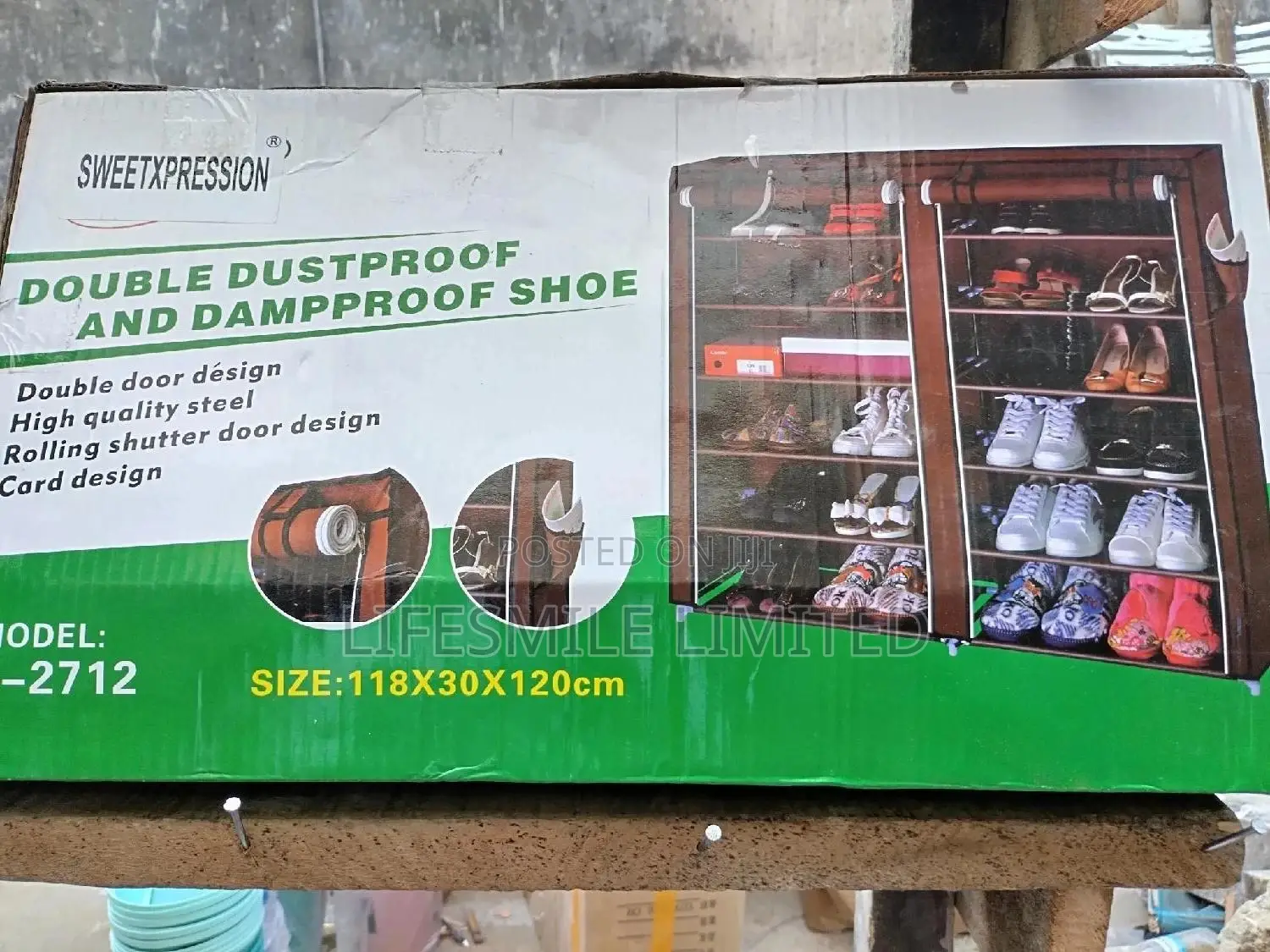 Six Layers Double Shoe Rack With Cover